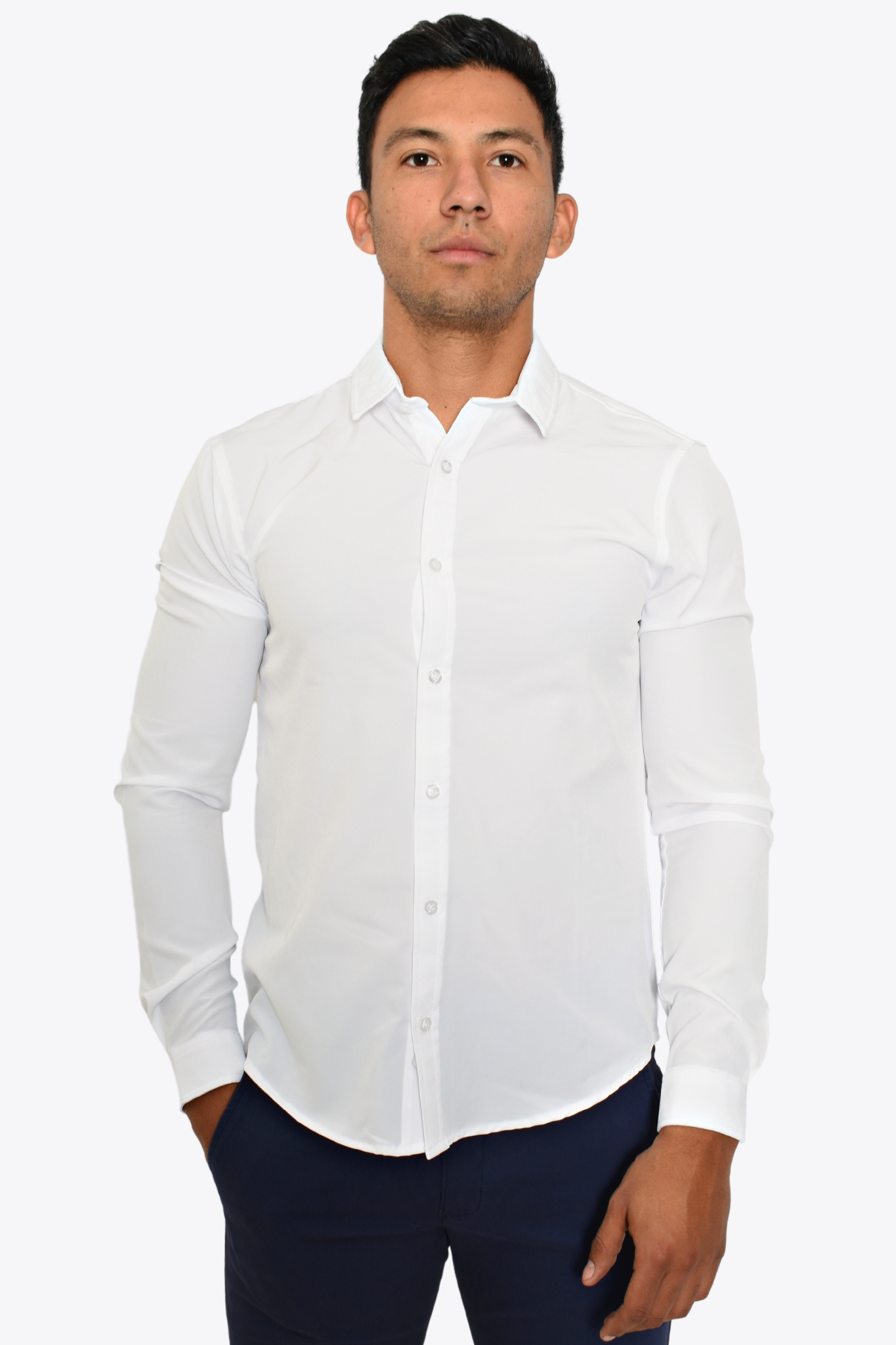 Camisa blanca cuello sale