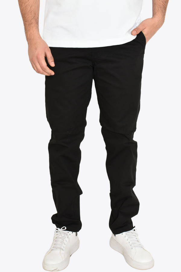 Pantalón Tipo Gabardina Corte Slim Negro