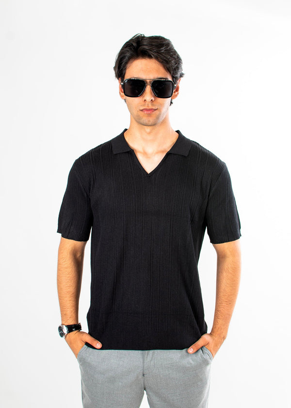 Polo Tejida Milán Negra