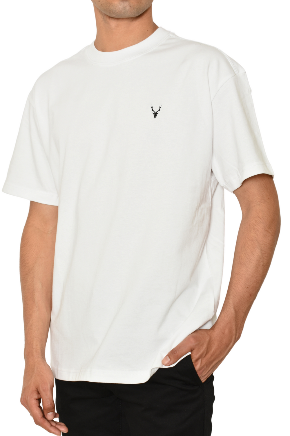 Playera Lisa Blanca Oversize Heavy Cotton 300 gsm Mollerclothing