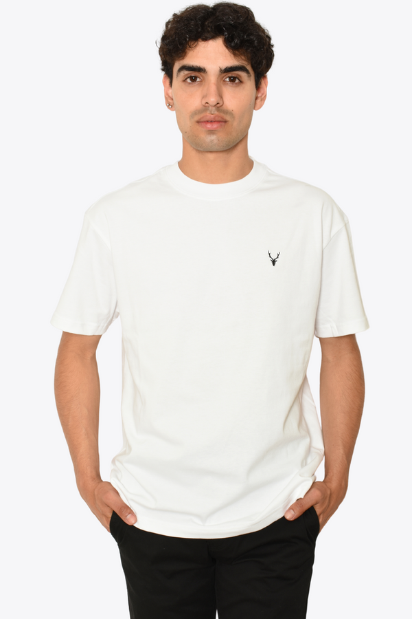 Playera Lisa Blanca Oversize Heavy Cotton 300 gsm