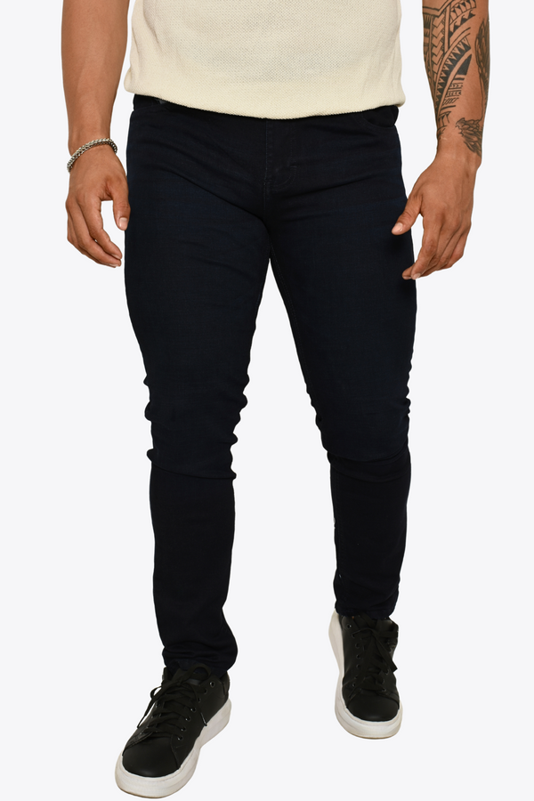 Pantalón de Mezclilla Azul Marino Slim Fit Cód.440