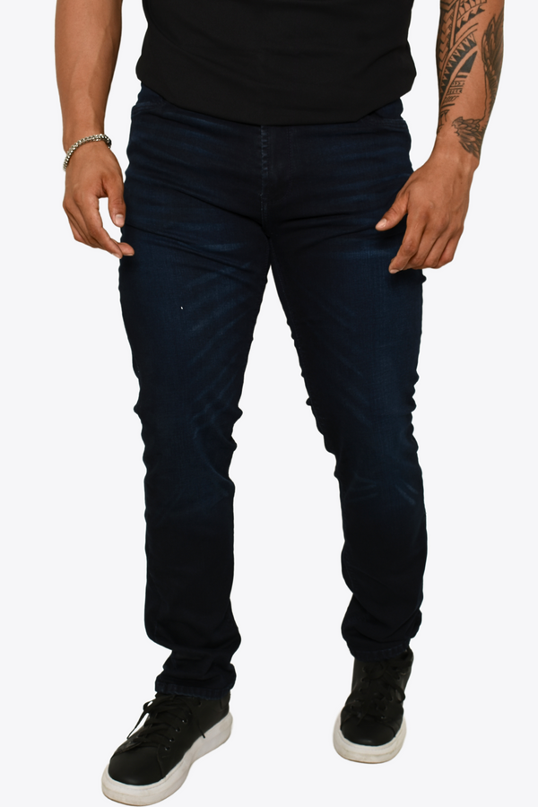 Pantalón de Mezclilla Azul Marino Slim Fit TPS