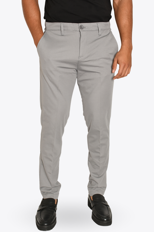 Pantalón de Vestir Slim Gris Textura