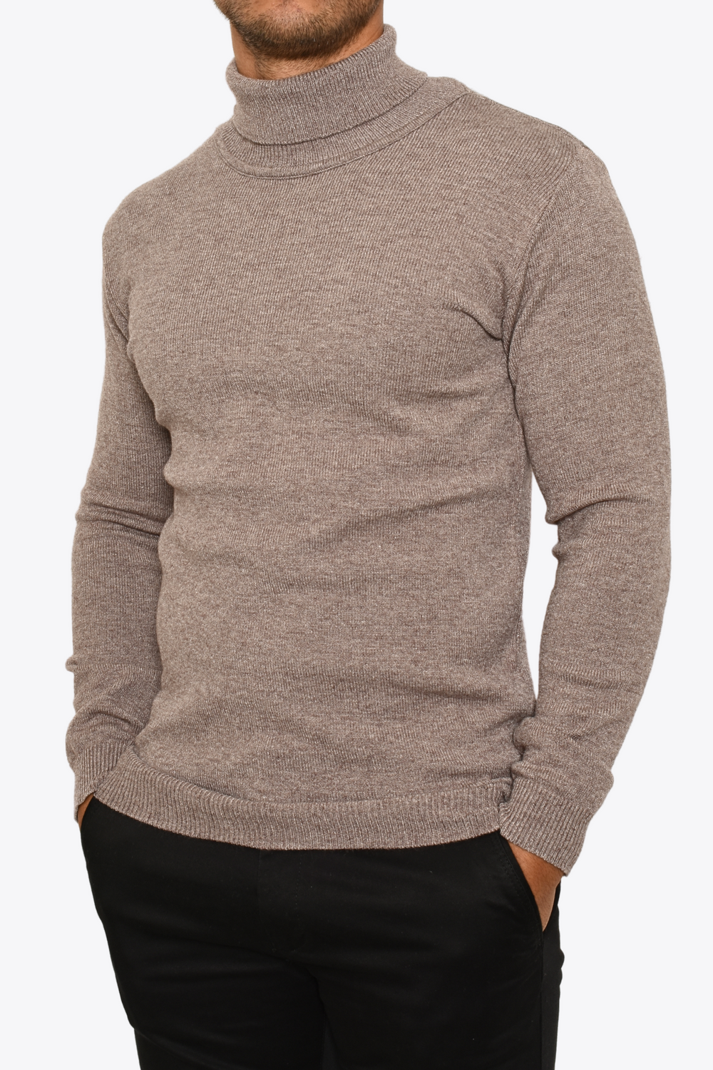 Cuello Alto Sueter Largo De Hombre Chompa Con Cuello Alto Cuello