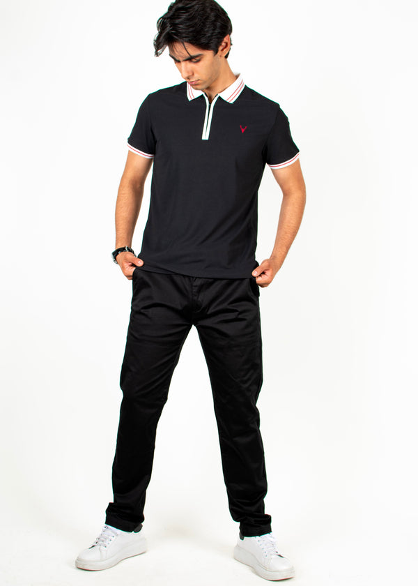 Pantalón Estilo Gabardina Moller Brand Negro