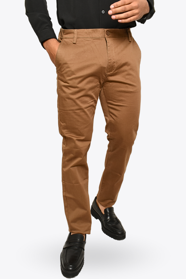 Pantalón Estilo Gabardina Camel