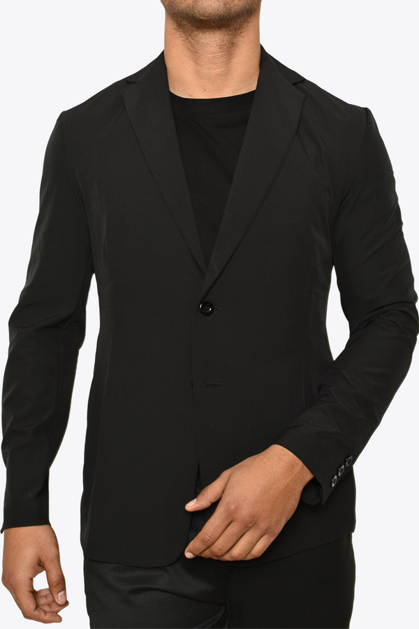 Saco Blazer Antifluido Strech Ligero Negro