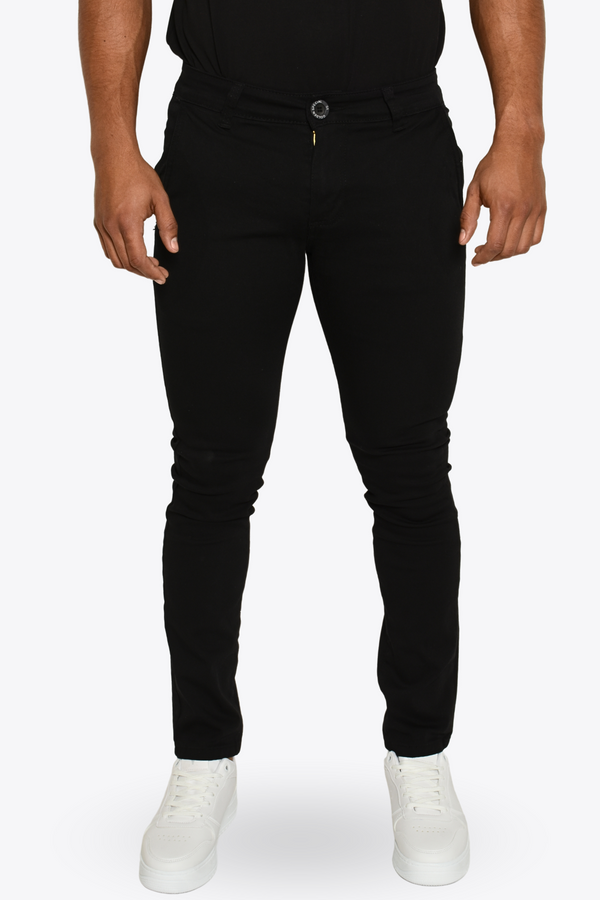 Pantalón Gabardina Skinny Negro