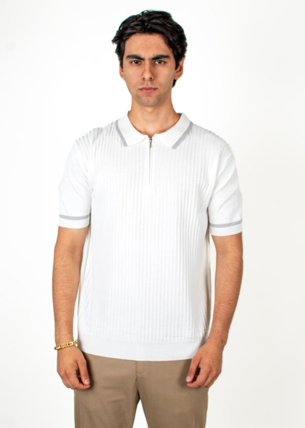 Polo Tejida Moscú Blanca