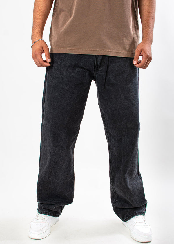 Pantalón de Mezclilla Rich Baggy Negro