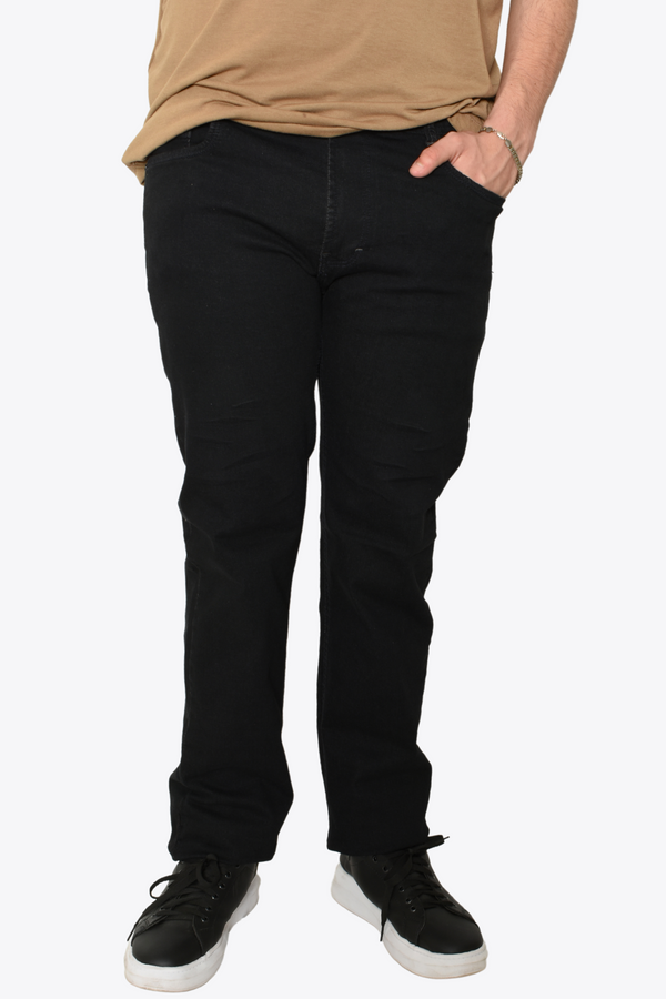 Pantalón de Mezclilla Slim Fit Negro Deslavado TPS