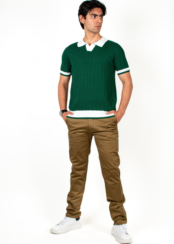 Pantalón Estilo Gabardina Moller Brand Café