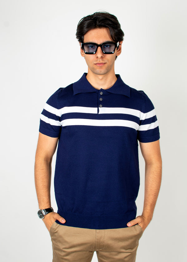 Polo Tejida Zyron Azul Marino