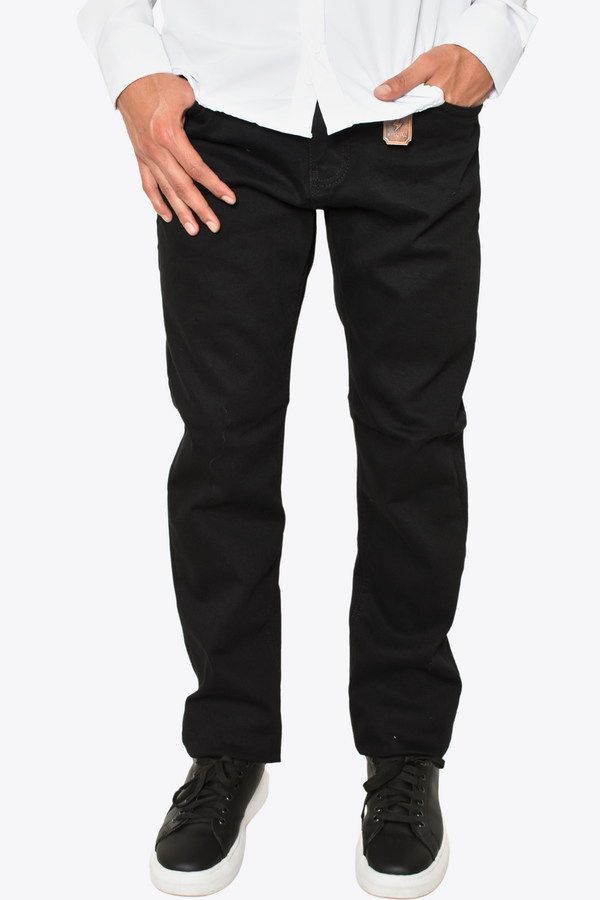 Pantalón Negro Slim Fit Denim Jeans GS