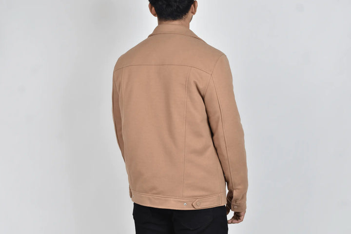 Abrigo Corto Bastien Camel Vista Espalda