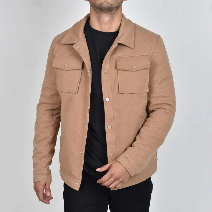 Abrigo Corto Bastien Camel Moller vista frontal