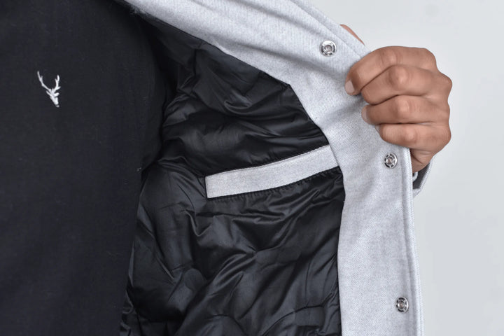 Abrigo Corto Bastien Gris Moller Vista Bolsa Interna