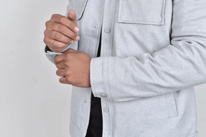 Abrigo Corto Bastien Gris Moller Detalles Brazo