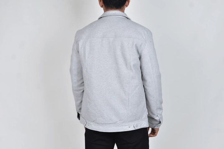 Abrigo Corto Bastien Gris Moller Vista Espalda