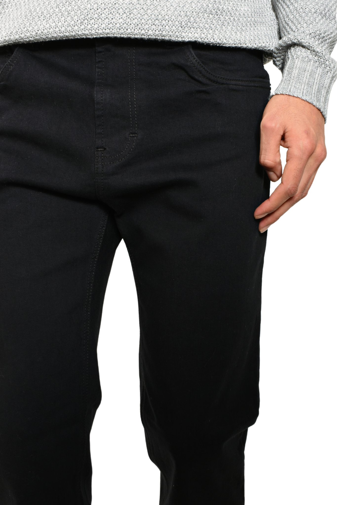 Pantalón De Mezclilla Negro Liso Skinny Cód. 60A – Mollerclothing