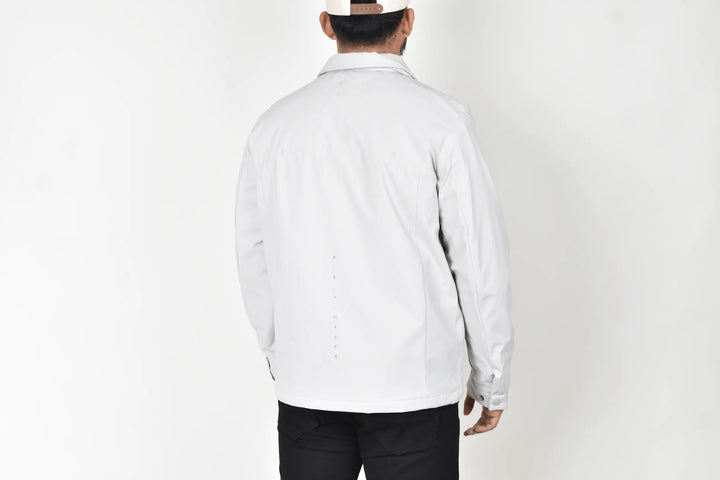 Chamarra Bresk Deer Gris Claro Moller Vista Espalda