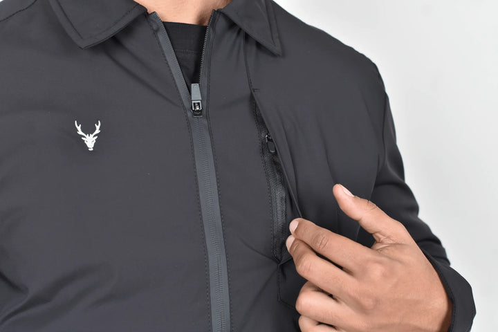 Chamarra Bresk Deer Negra Moller Vista Pecho