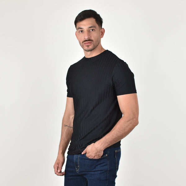 Playera Fibra Súper Stretch Negra