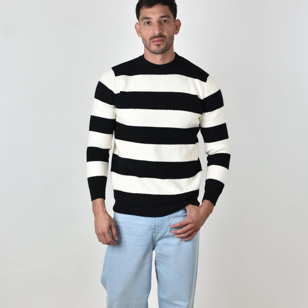Suéter Tejido Width Strips Negro