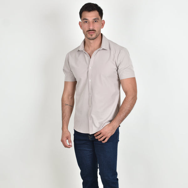 Camisa Khaky Cuello Tipo Sport Antifluidos M.C