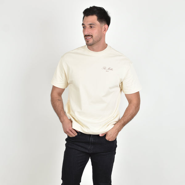 Playera Beige Oversize Heavy Cotton 300 gsm Moller Social Club