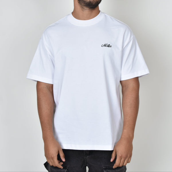 Playera Lisa Blanca Signature Oversize Heavy Cotton 300 gsm