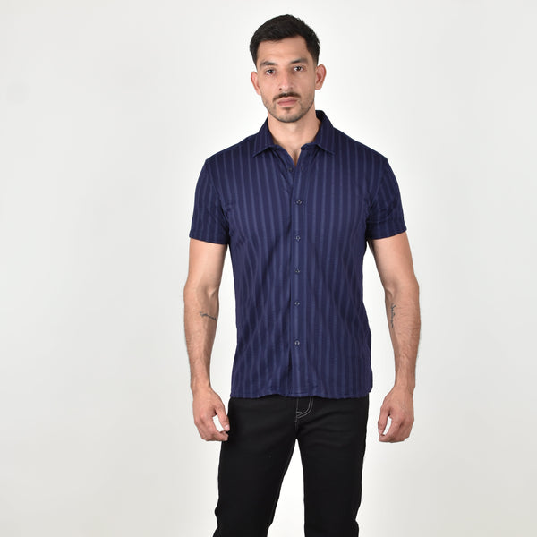 Camisa M.C. Luxury Azul Marino