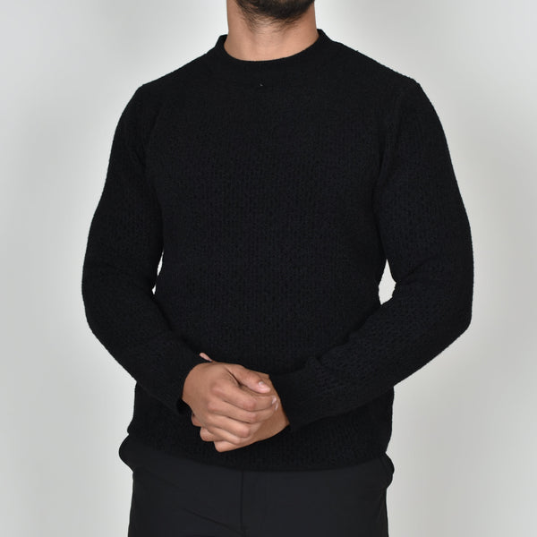 Suéter Tejido Brick Negro