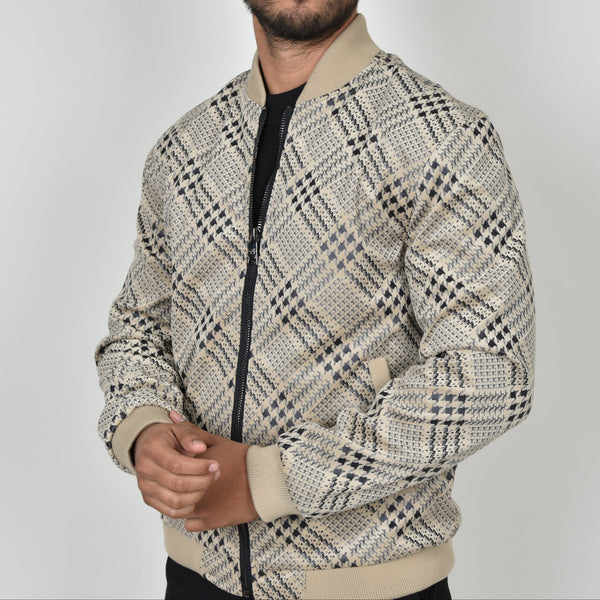 Chamarra PixelGrid Beige