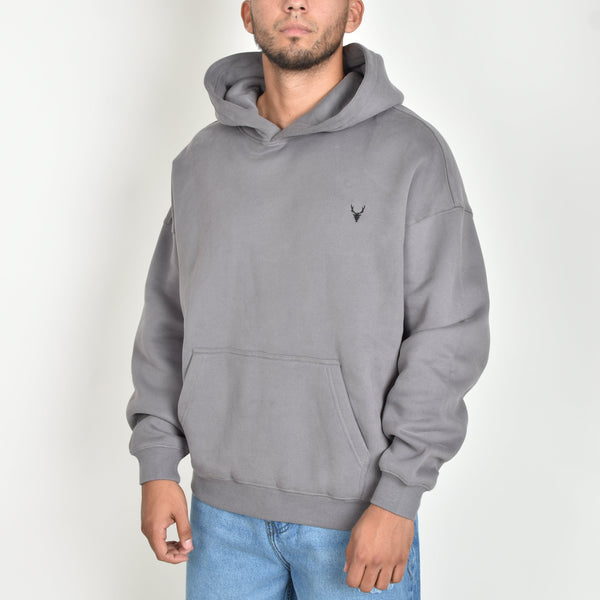 Sudadera Hoodie Suavizada 350 gsm Heavy Cotton Gris