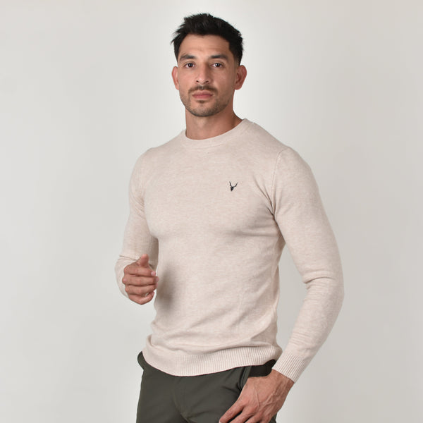 Suéter Tejido Clásico Beige