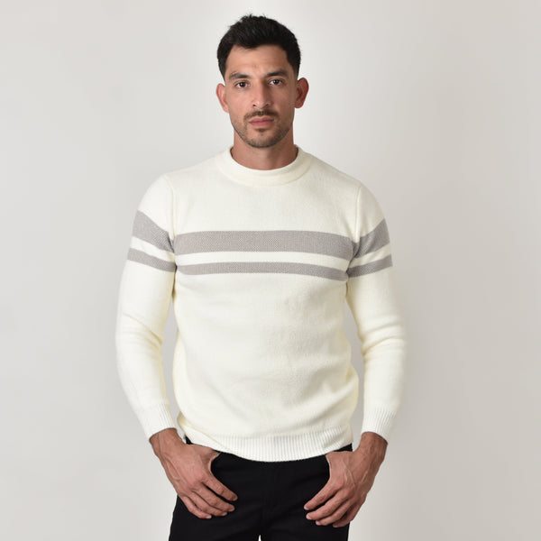 Suéter Tejido Bouclé Line Hueso