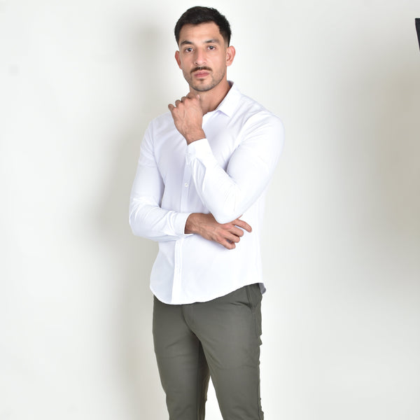 Camisa Blanca Cuello Sport Moller Antifluidos M.L.