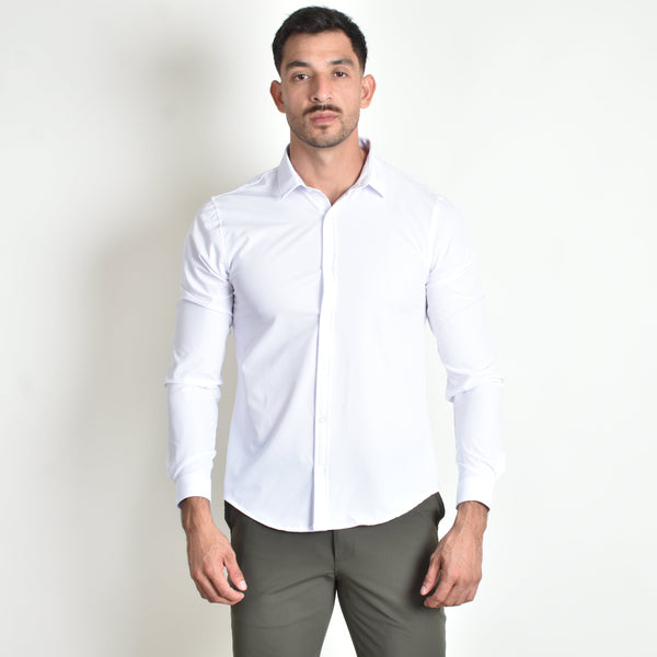 Camisa Blanca Cuello Sport Moller Antifluidos M.L.