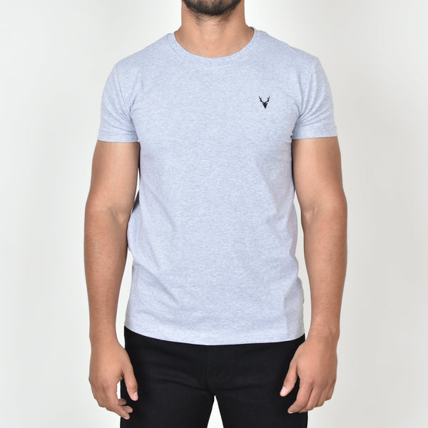 Playera Esencial Bordada Moller Brand Gris