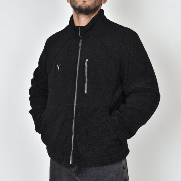 Chamarra Alpine Borrego Zipper Negro