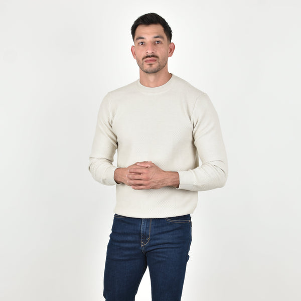 Suéter Tejido Waffle Beige