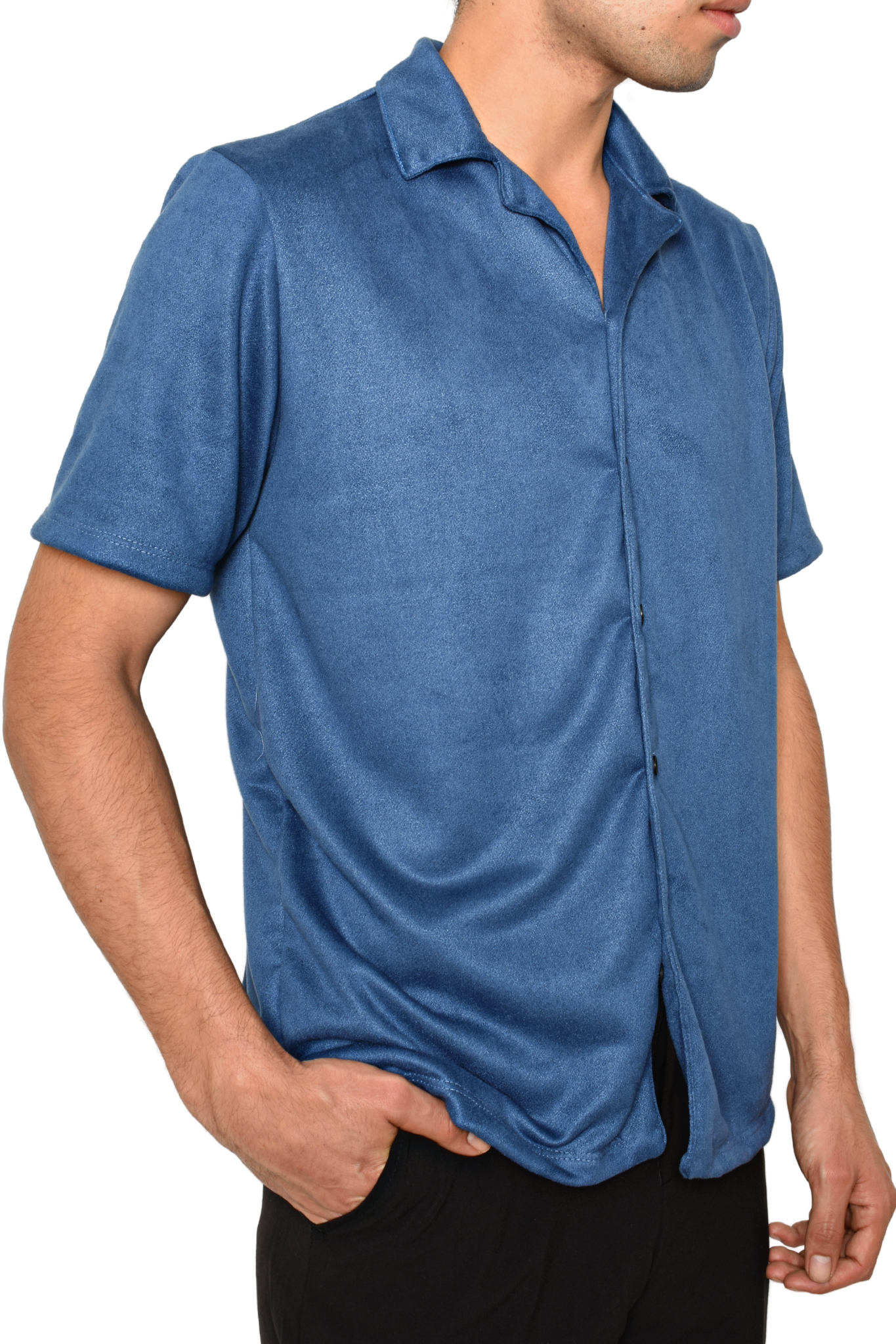 Camisa Gamuza Azul
