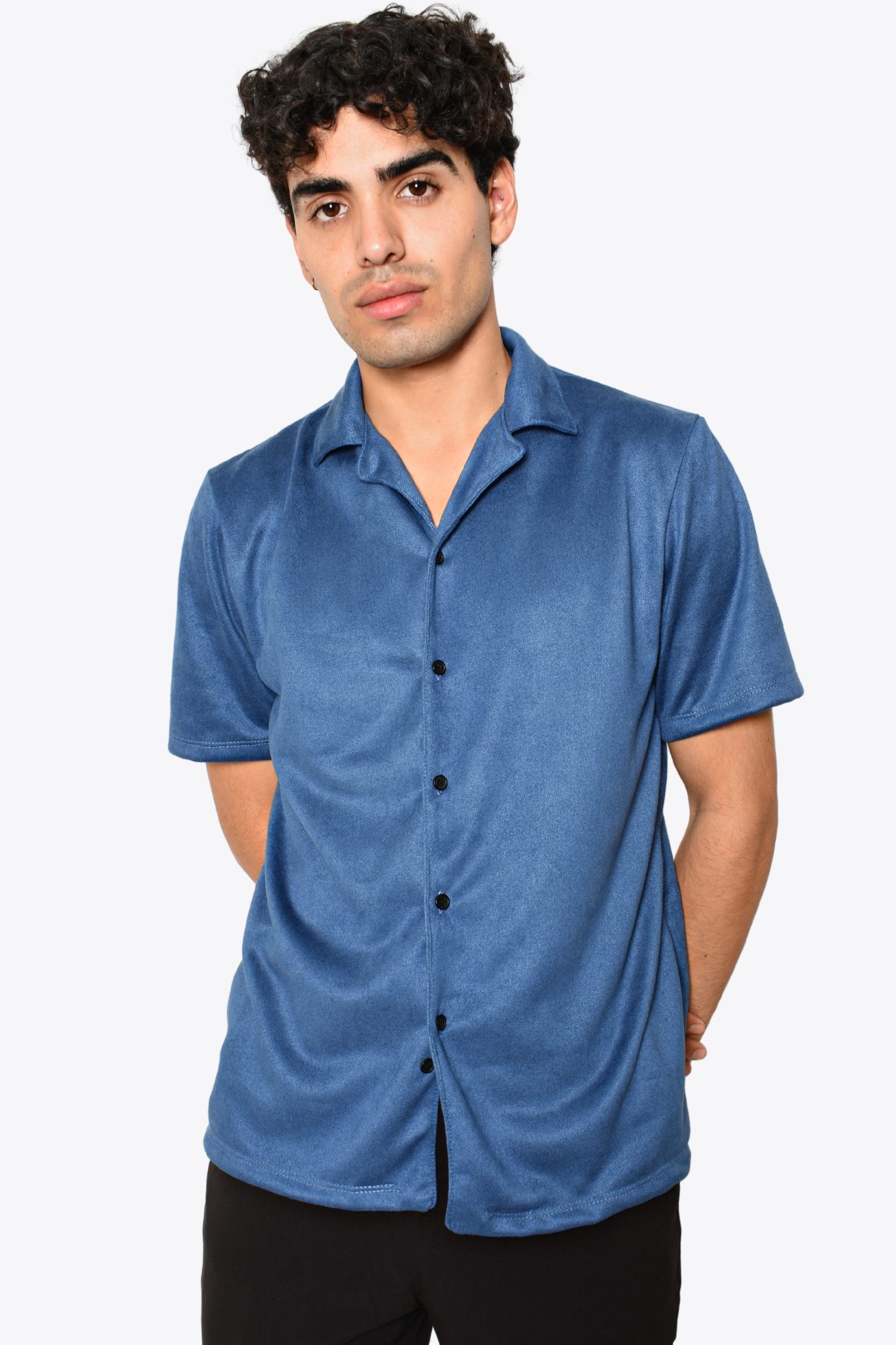 Camisa Gamuza Azul
