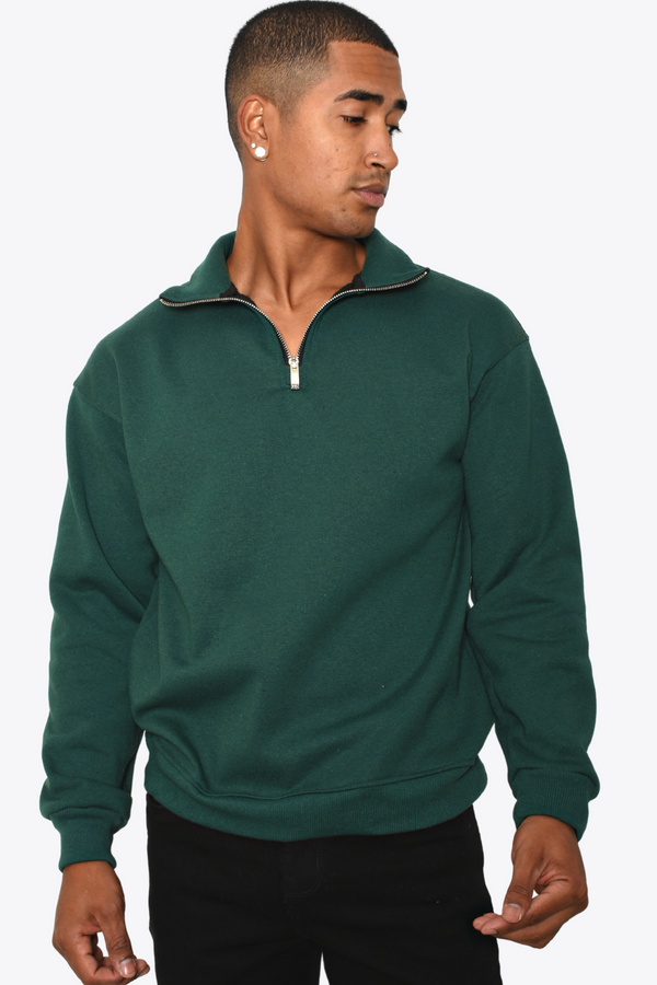 Sudadera zipper verde