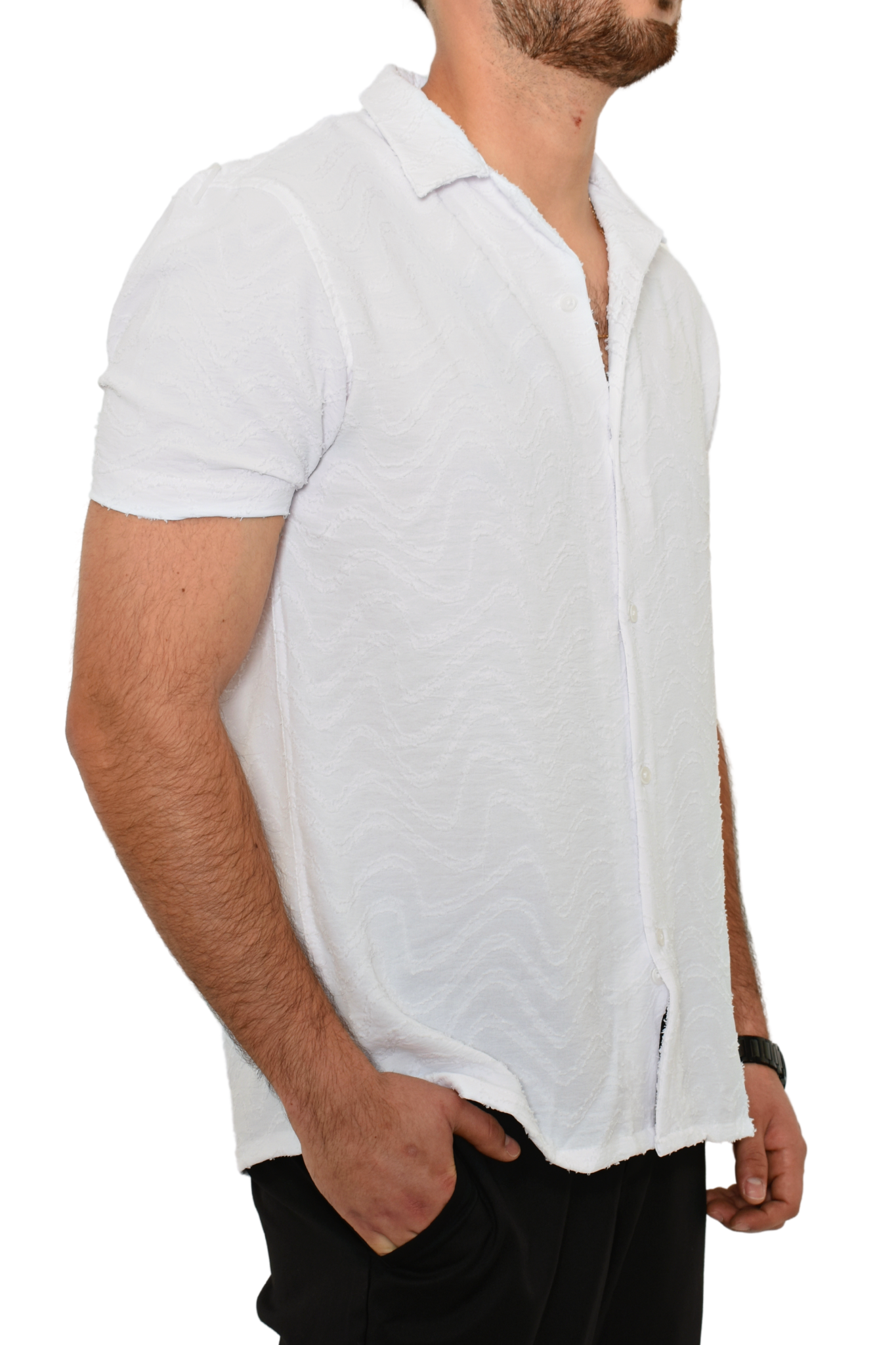 Camisa Prejuicio Textura Blanca