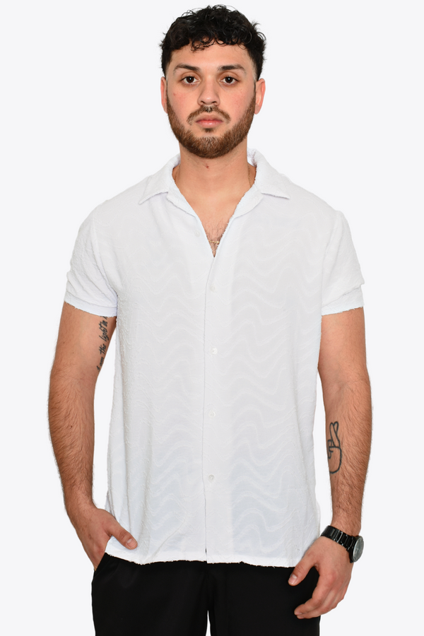 Camisa Prejuicio Textura Blanca