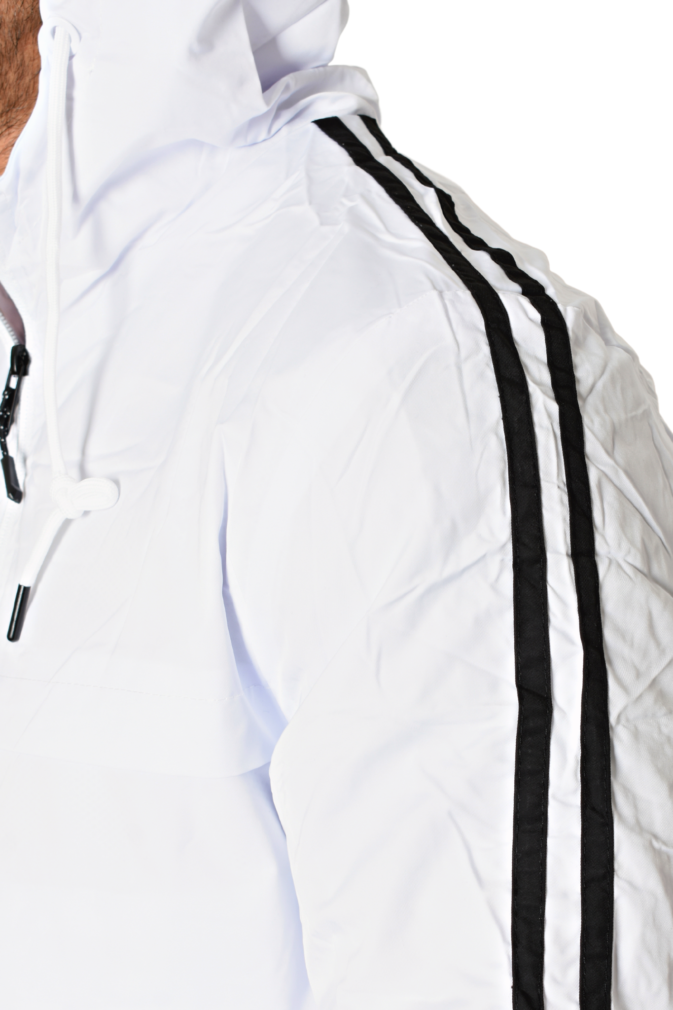 Chamarra Blanca Detalle Franja Hombros