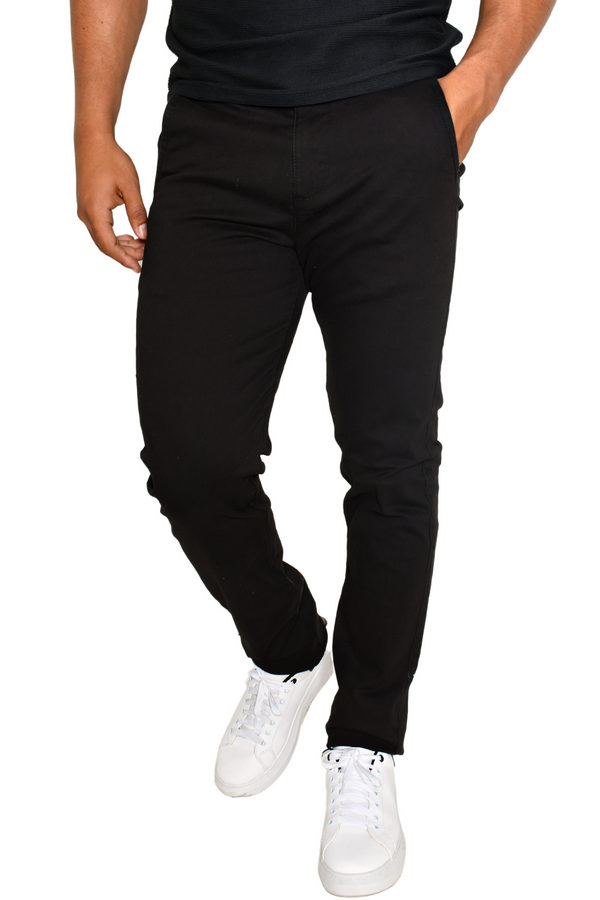 Pantalón Gabardina Corte Slim Negro